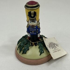 Vintage Terra Cotta Cookie Press - Nutcracker  Handle Wilton Shaker Hearth